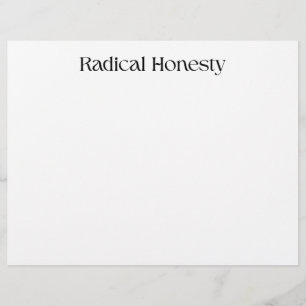 En-tête De Lettre Papier à Lettre Professionnel Honnêteté Radicale