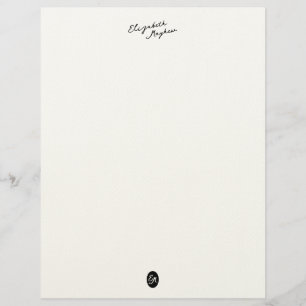 En-tête De Lettre Papier à lettres à monogramme avec nom manuscrit c