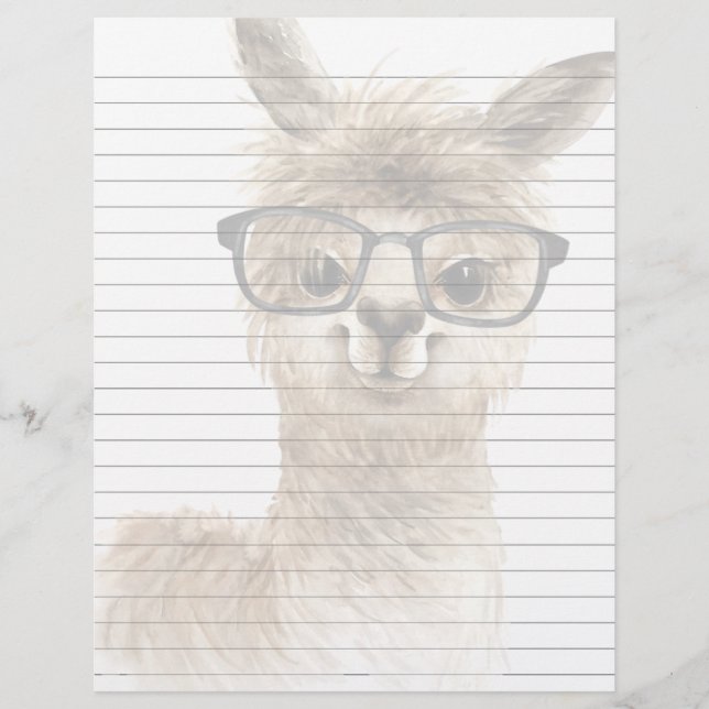 En-tête De Lettre Papier à lettres Alpaca intelligent (Devant)