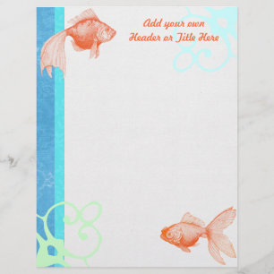 En-tête De Lettre Papier à lettres Goldfish