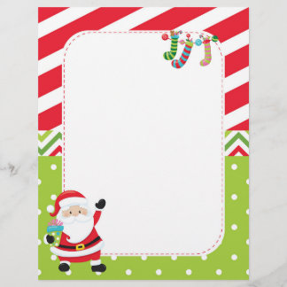En-tête De Lettre Papier de Noël pour lettre à Père Noël
