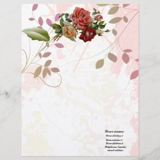 En-tête De Lettre Papier floral de Merci de toile de flourish de