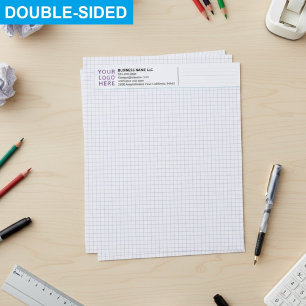 En-tête De Lettre Papiers graphiques personnalisés avec nom et logo