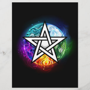 En-tête De Lettre pentagramme du Wiccan