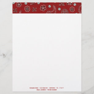 En-tête de lettre personnalisable de Bandana