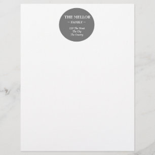 En-tête De Lettre Personnalisé blanc gris moderne