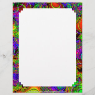 En-tête de lettre personnalisé C~14 fractal 01 - 8