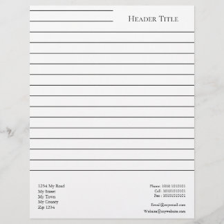 En-tête De Lettre Personnalisé simple