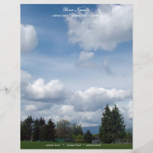En-tête De Lettre Personnalisée beau ciel bleu et nuages blancs