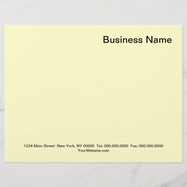 En-tête De Lettre Personnalisée DO IT YOURSELF ~ Business Letterhead 8x11 (Devant)