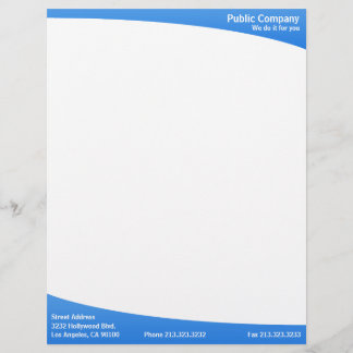 En-tête De Lettre Personnalisée Élégant moderne simple simple bleu