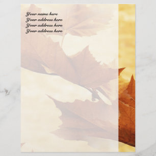En-tête De Lettre Personnalisée Feuilles d'automne