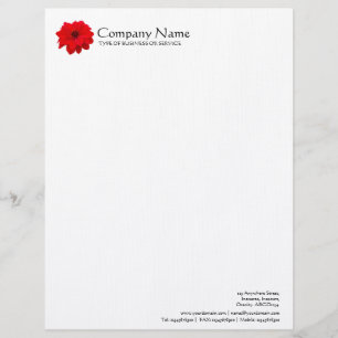 En-tête De Lettre Personnalisée Fleur - Dahlia - Evêque de Llandaff