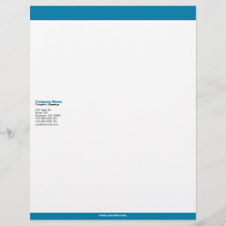 En-tête De Lettre Personnalisée Le bleu Cerulean barre l'en-tête de lettre