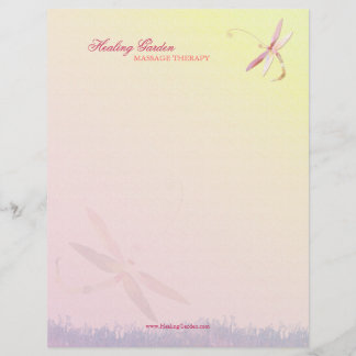 En-tête De Lettre Personnalisée Misty Field Dragonfly Business