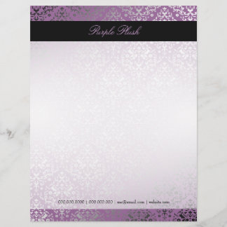 En-tête De Lettre Personnalisée peluche de pourpre de la damassé 311-Dazzling