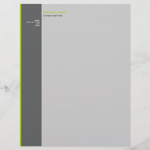 En-tête De Lettre Personnalisée Rayure verte simple moderne élégante simple