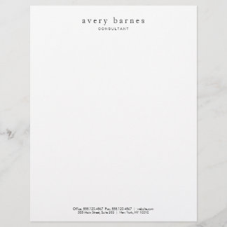 En-tête De Lettre Personnalisée Simple White Creative Professional Moderne