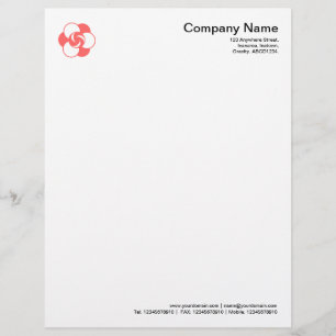 En-tête De Lettre Personnalisée Symbole du cercle de culture 04 - rose tropicale