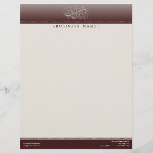 En-tête De Lettre Personnalisée Tête de lettre Customisée au vin rouge victorien