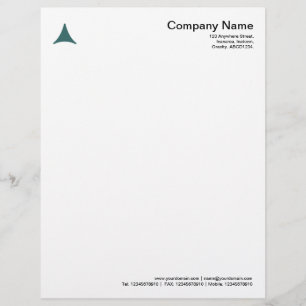 En-tête De Lettre Personnalisée Triangle courbe - Vert mousse