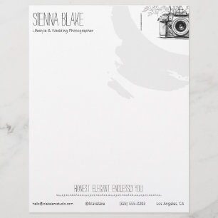 En-tête De Lettre Photo botanique QR Lifestyle Mariage Photographe