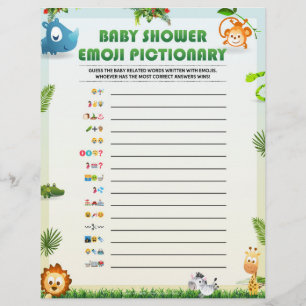 En-tête De Lettre Pictionnaire Emoji bébé [Thème animal]