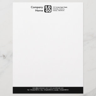 En-tête De Lettre Pied de page couleur (votre logo) - Noir