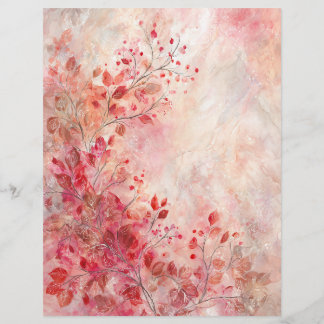 En-tête De Lettre Pink Blossoms Writing/Scrapbooking Paper