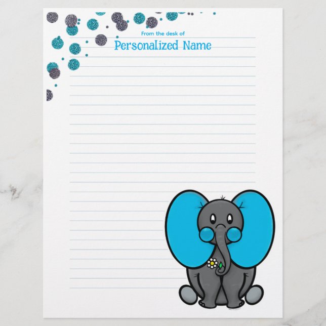 En-tête De Lettre Points Phant du ventre liés (Devant)