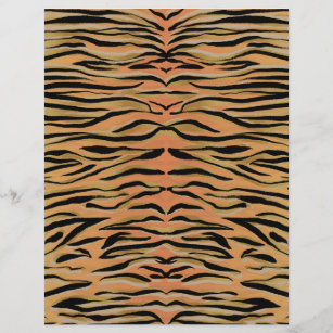 En-tête De Lettre Poster de animal élégant de tigre d'or noir