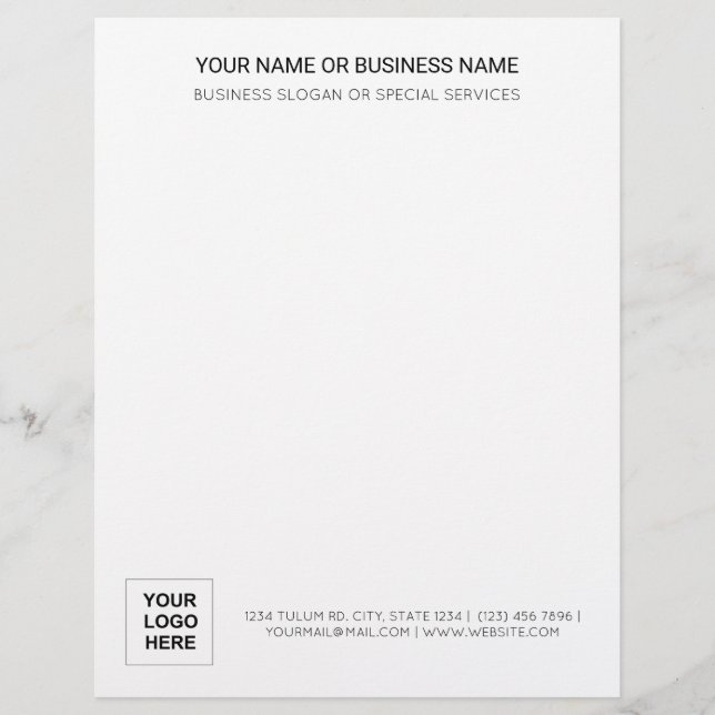 En-tête De Lettre Professionnel de base Élégant Simple Office modern (Devant)