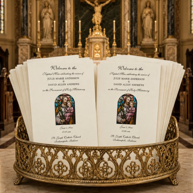 En-tête De Lettre Programme de mariage catholique à petit budget     (Créateur téléchargé)