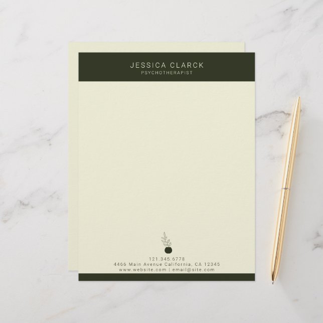 En-tête De Lettre Psychothérapeutes et conseillers en santé mentale (Devant/Arrière en situation)