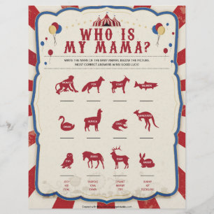 En-tête De Lettre Qui Est Ma Maman [Thème Du Cirque]