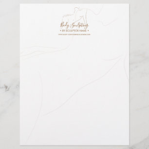 En-tête De Lettre Raffinement de silhouette corporelle moderne beaut
