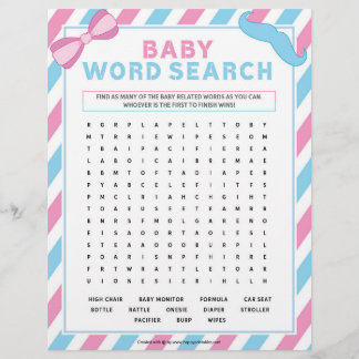 En-tête De Lettre Recherche de mots pour bébé [Sexe Surprise]