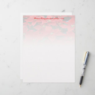 En-tête De Lettre Red Poinsettia Holiday