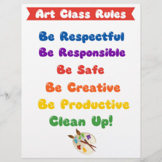 En-tête De Lettre Règles du cours d'art (en couleurs) -