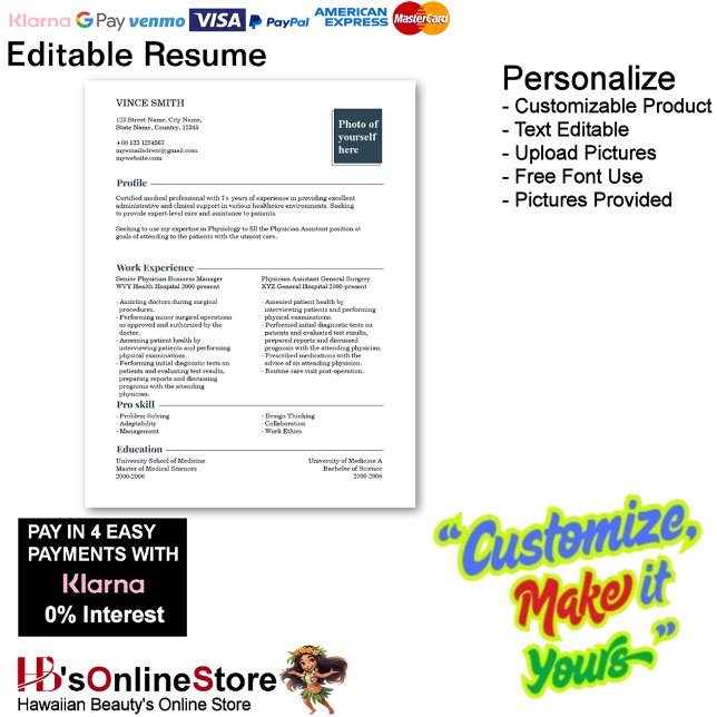 En-tête De Lettre Reprise de base Modèle Design Personnalisation fac (Basic Resume Template Design Easy Customization 2 Letterhead.)