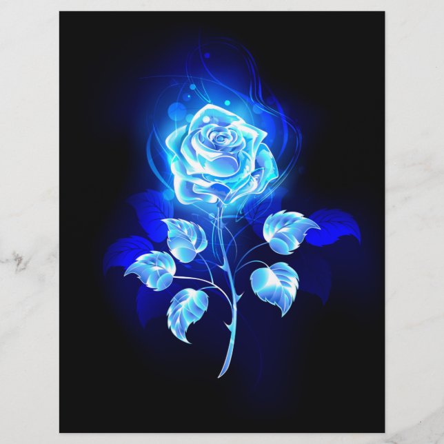 En-tête De Lettre Rose bleu brûlant (Devant)
