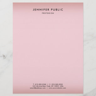 En-tête De Lettre Rose Gold Elegant Arrière - plan moderne minimalis