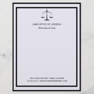 En-tête De Lettre Scales Classiques Modernes De Justice Droit En-Têt