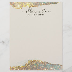 En-tête De Lettre Script de signature holographique Glam Moderne Pai