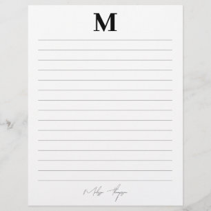 En-tête De Lettre Script de signature personnelle Linked Initial & N