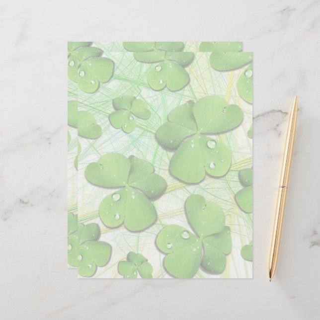 En-tête De Lettre Shamrock vert St Patrick iPhone 5 Coque-Mate (Devant/Arrière en situation)