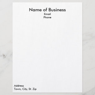 En-tête de lettre simple d'affaires