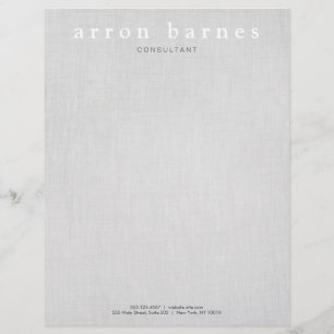 En-tête De Lettre Simple Gris Clair Moderne Concepteur Minimaliste