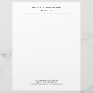 En-tête De Lettre Simple minimaliste moderne professionnel