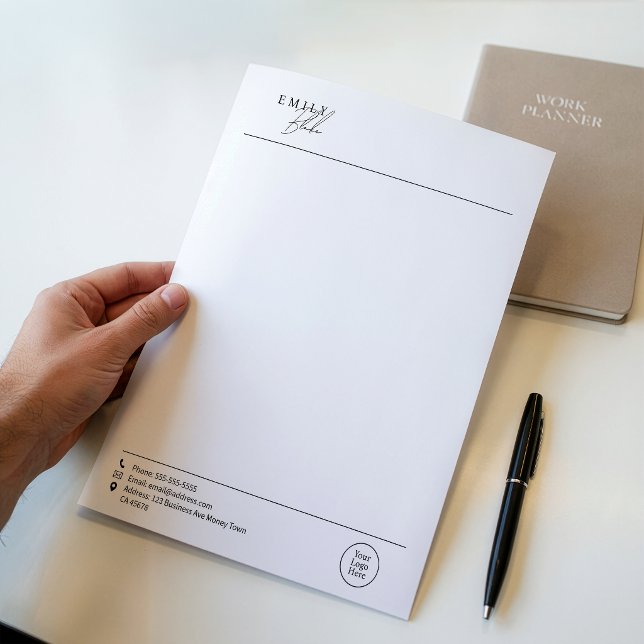 En-tête De Lettre Simple Modern Business With Logo (Créateur téléchargé)